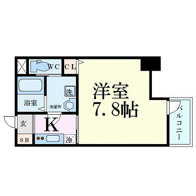 プレサンス谷町キャトルの間取り