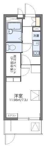 レオパレスプレンソレイユの間取り
