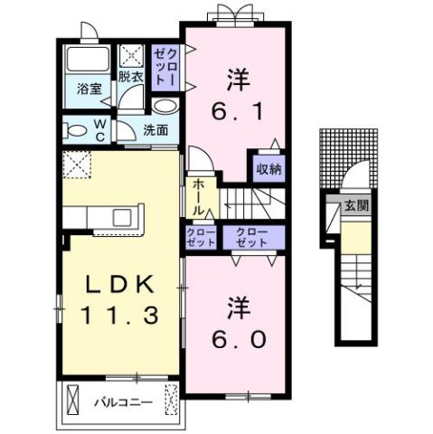 【間取り】 | ベルフルールＣ