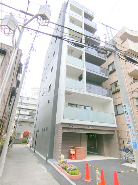 リビオン大森の外観|2022年12月築　RC鉄筋コンクリート造地上8階建て1K～1LDK総戸数12戸　JR京浜東北線大森駅徒歩圏内、京急本線平和島駅最寄りの東京都大田区大森北6丁目の人気賃貸マンション　　