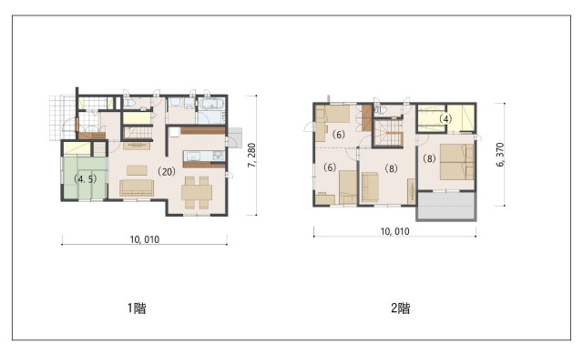 建物参考プランです。ハウスメーカーにより施工単価は変わります。

