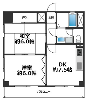 【間取り】 | ガーデンハイツ須磨