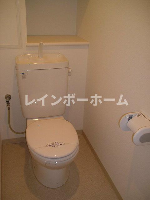 柏市あけぼの４丁目の賃貸マンションのトイレ|落ち着いた色調のトイレです