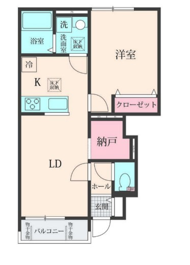 稲城市坂浜のアパートの間取り