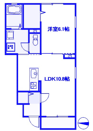 ボヌール ハスヌマの間取り