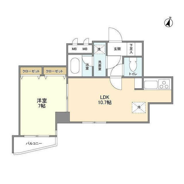 ＫＤＸレジデンス日本橋浜町の間取り