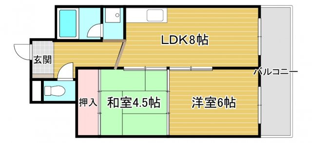 ハイツ鍛治の間取り