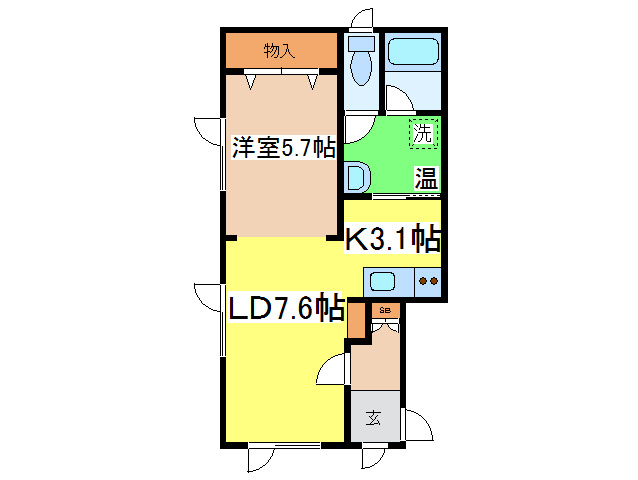 来人館Ⅲの間取り