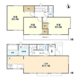 【間取り】 | 下高井戸４丁目貸家