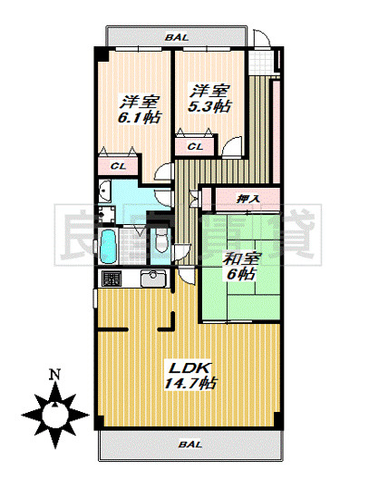 【間取り】 | サクラ雪見レジデンス