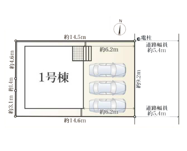 【区画図】 | 名古屋市港区佐野町３丁目27-1『仲介料無料』新築戸建て | 1号棟