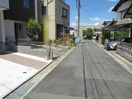 安佐北区口田４丁目の前面道路含む現地写真