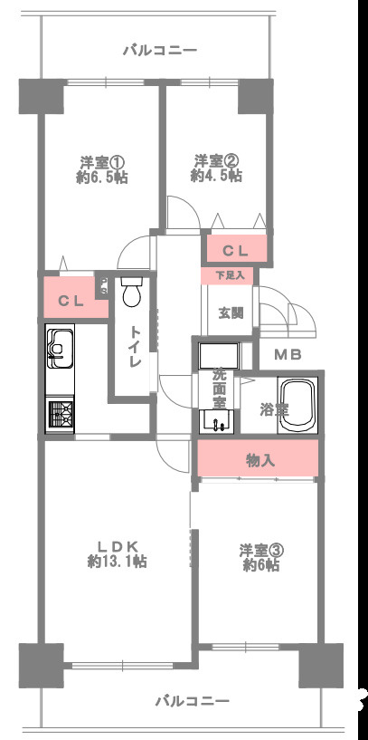 パーク・ハイム田辺の間取り