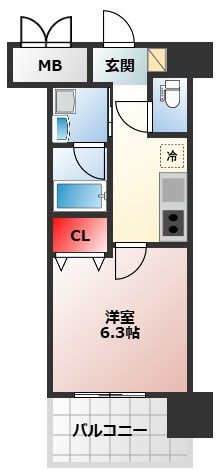 【間取り】 | スプランディッド堺東DUE