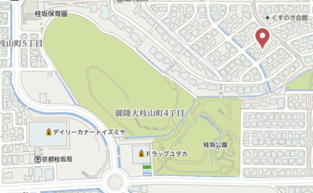 京都市西京区御陵峰ケ堂町3丁目　中古戸建の地図