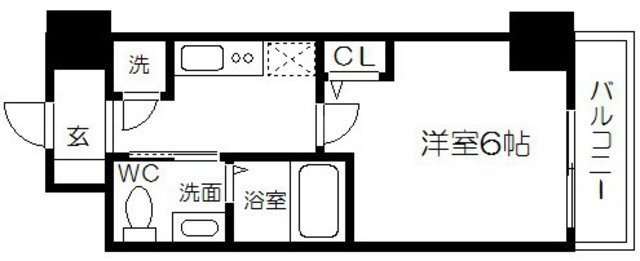 HS梅田EASTの間取り|HS梅田EAST　開放感のある間取り