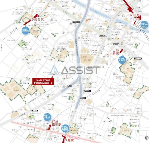 メインステージ不動前ＩＩの地図