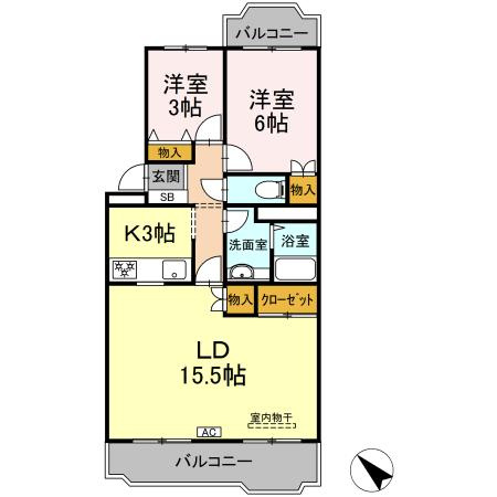第2コスモスヴィラの間取り