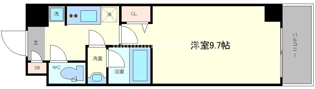 アリビオ大阪港の間取り|反転タイプ