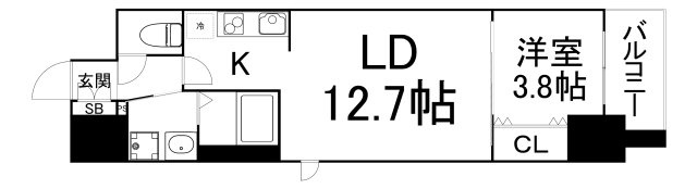 【間取り】 | ラクラス堺筋本町