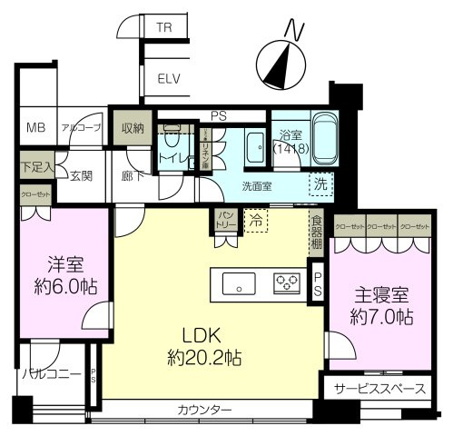 パークホームズ芦屋茶屋之町　桜憬邸の間取り
