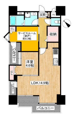 【間取り】 | ＮＥＯダイキョー甲子園Ⅱ