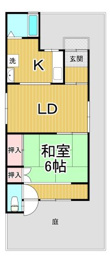 伊孑志2丁目貸家の間取り