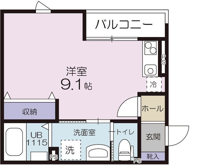 カーサエビスの間取り|間取りです。