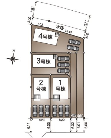 【区画図】 | 津島市江東町３丁目41-25『仲介料無料』新築戸建て | 1号棟