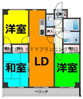 仲介手数料０円！カーサ本山の間取り
