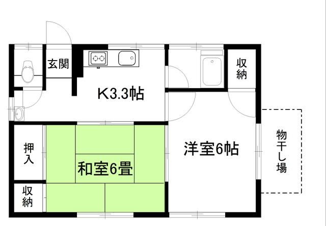 【間取り】 | 中島貸家1号棟(ナカジマカシヤイチゴウトウ)