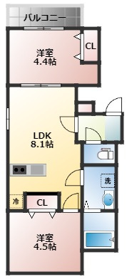 Starry諸岡の間取り