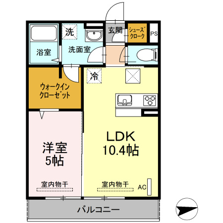 ラフィネ宿河原の間取り