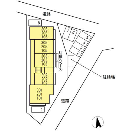 ラフィネ宿河原の区画図