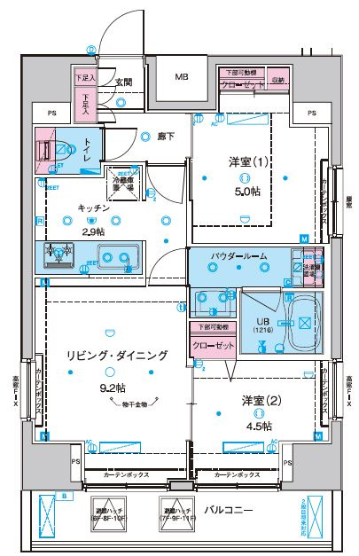 ジェノヴィア東日暮里グリーンヴェールの間取り