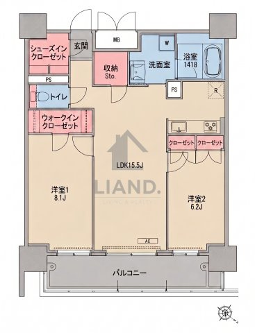 RJRプレシア天神サウス　警固小学校区の間取り|RJRプレシア天神サウス