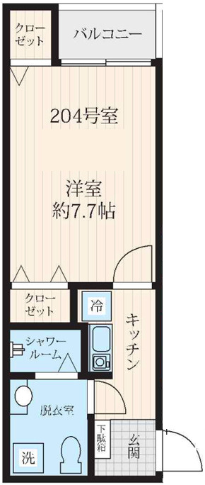フォセット新大橋の間取り