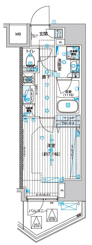 ブライズ東日本橋の間取り