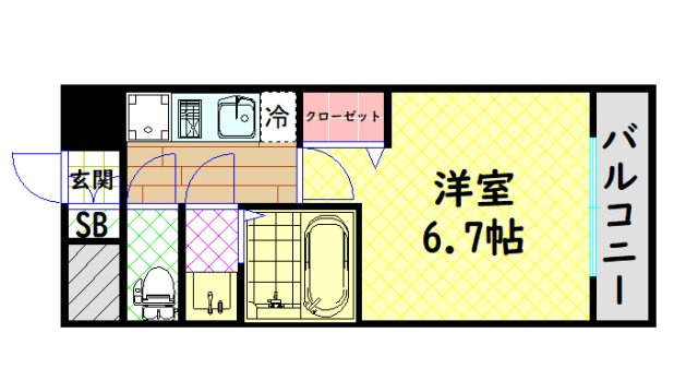 【間取り】 | プレサンスOSAKA DOMECITYクロスティ
