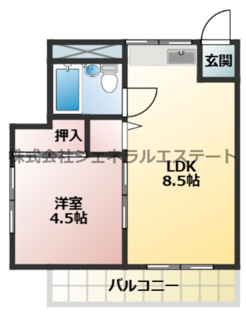 隆生ハイツの間取り