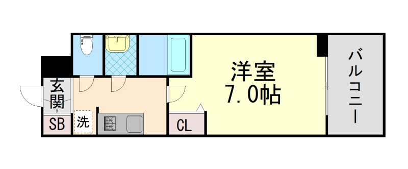 プレサンス三宮東フィールの間取り