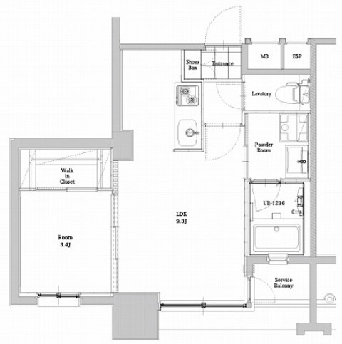 新品家具付きマンション築港本町8A(KaGood福岡)の間取り|※間取りと異なる場合は現状を優先します。