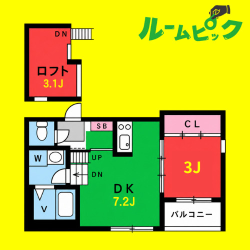 アウディ日比野イースト　名古屋市賃貸　仲介手数料無料の間取り