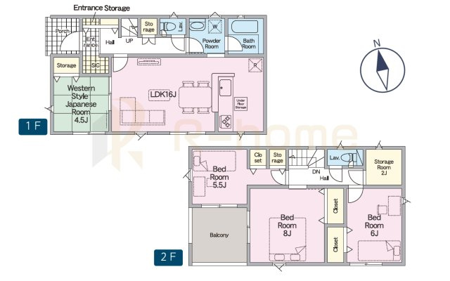 小美玉市羽鳥第15　新築戸建て　3号棟の間取り|4LDK＋SIC＋ストレージルーム、土地面積185.24m2、建物面積97.20m2