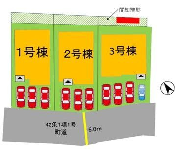 糟屋郡宇美町障子岳南1丁目1期の区画図