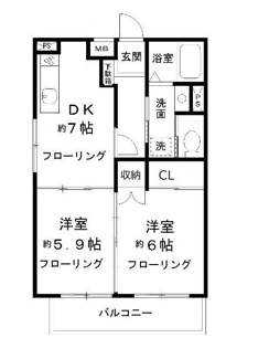 【間取り】 | ファインクレスト八千代台 | 間取りです。