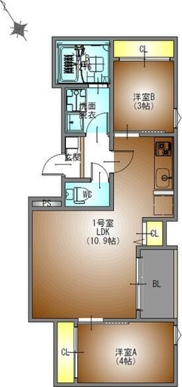 【間取り】 | REGALESTサンメゾン栄生
