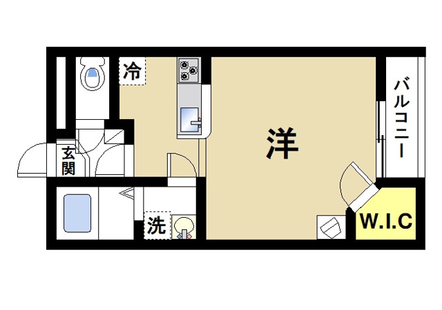 レオパレスＬａ　Ｖｉｓｔａ２の間取り|ウォークインクローゼットがあります