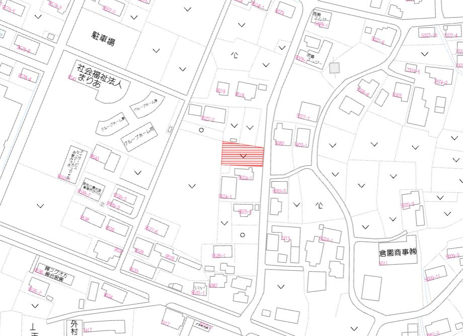 都城市志比田町の売地の土地図