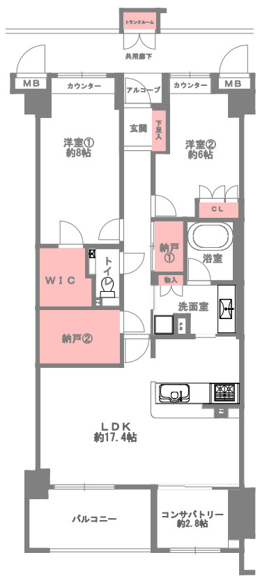 ジオ芦屋東山町の間取り